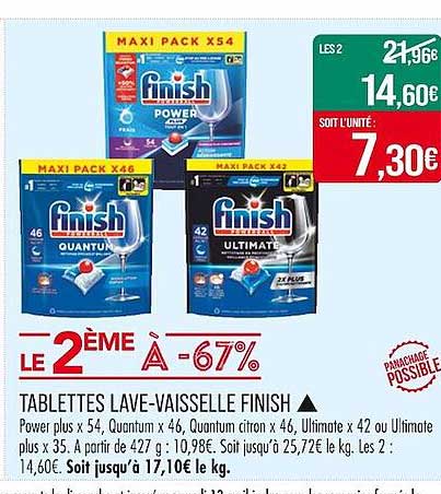 tablettes lave-vaisselle finish