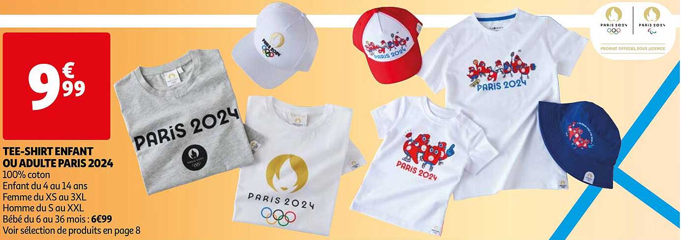 tee-shirt enfant ou adulte paris 2024