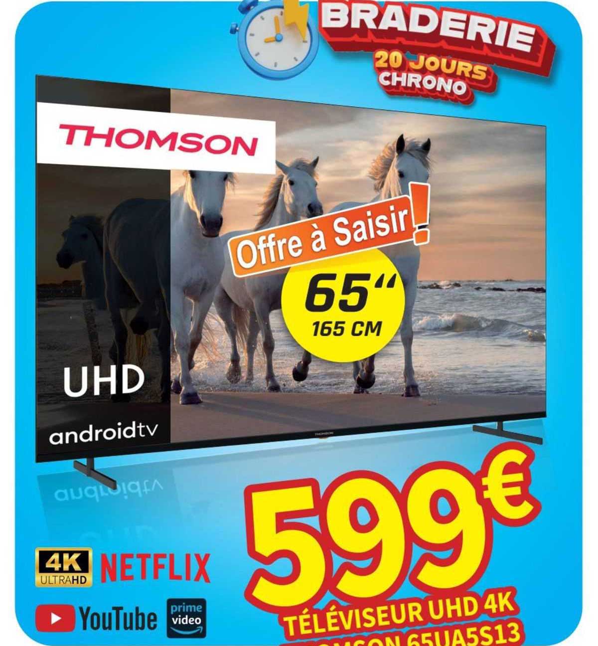 Téléviseur Uhd 4k Thomson 65ua5s13