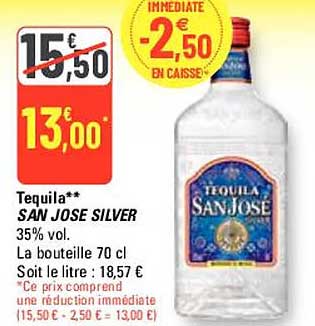 tequila san josé silver 35% vol