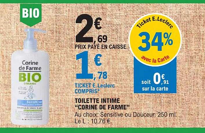 toilette intime "corine de farme"