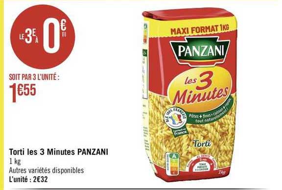 torti les 3 minutes panzani