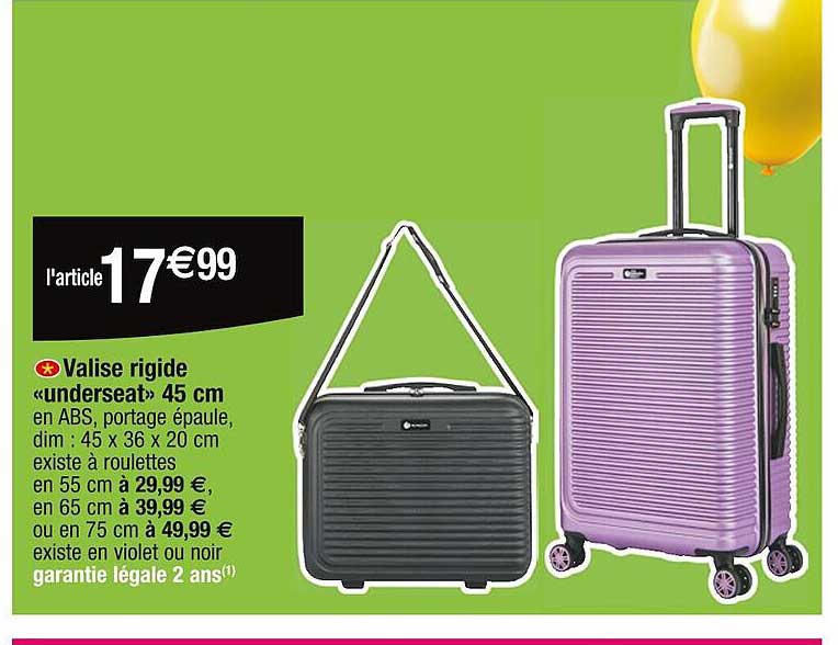 valise rigide "underseat" 45 cm