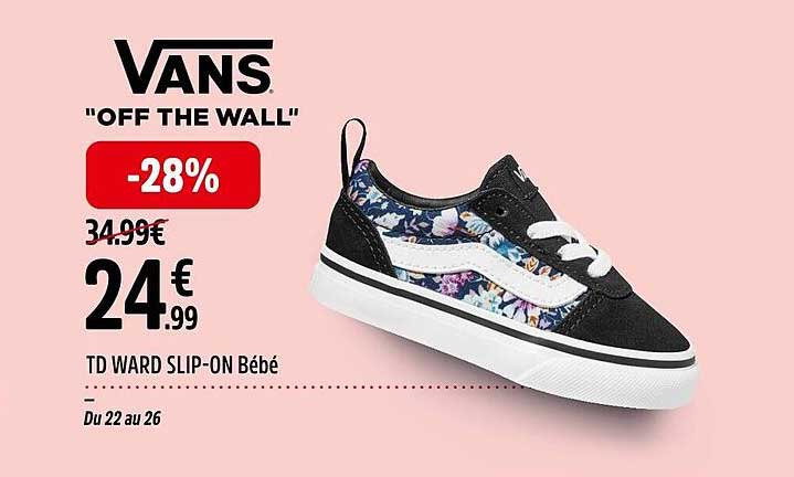 vans "off the wall" td ward slip-on bébé