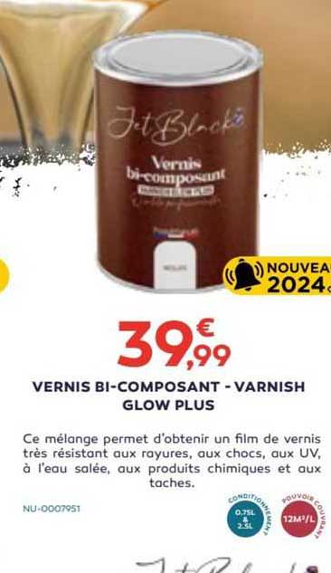 vernis bi-composant - varnish glow plus jet black