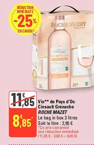 vin de pays d'oc cinsault grenache roche mazet