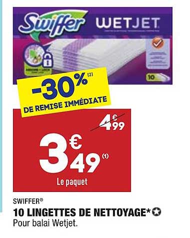 10 Lingettes De Nettoyage Swiffer