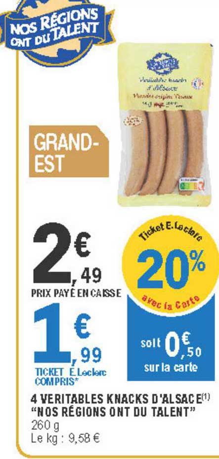 4 véritables knacks d'alsace nos régions ont du talent