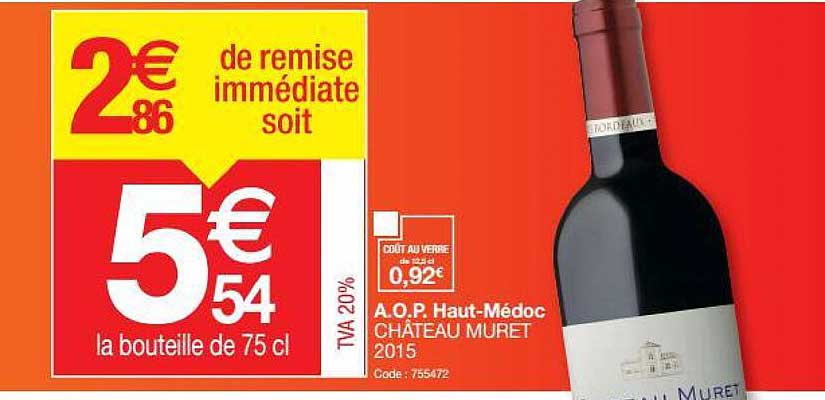 a.o.p. haut-médoc château muret 2015