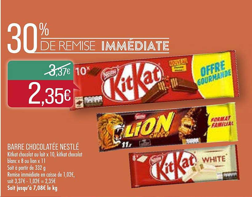 barre chocolatée nestlé