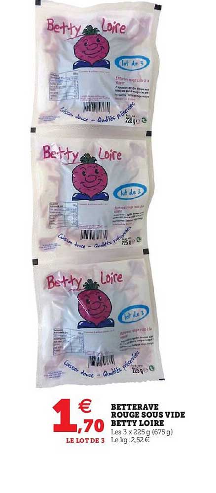 betterave rouge sous vide betty loire