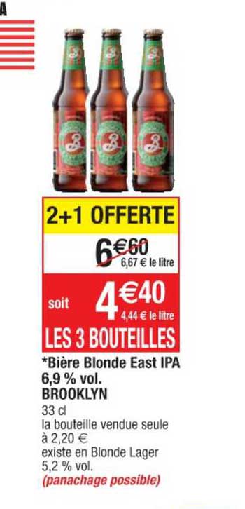 bière blonde east ipa 6,9% vol. brooklyn