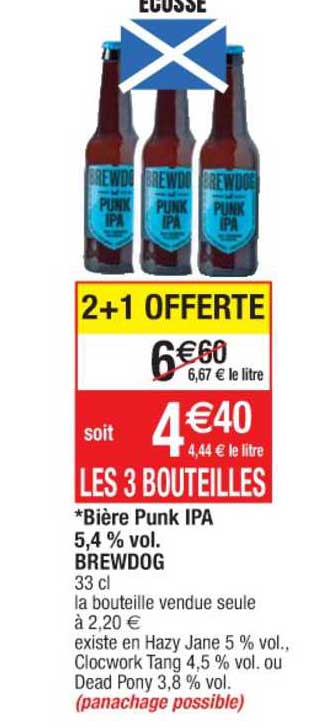 bière punk ipa 5,4% vol. brewdog