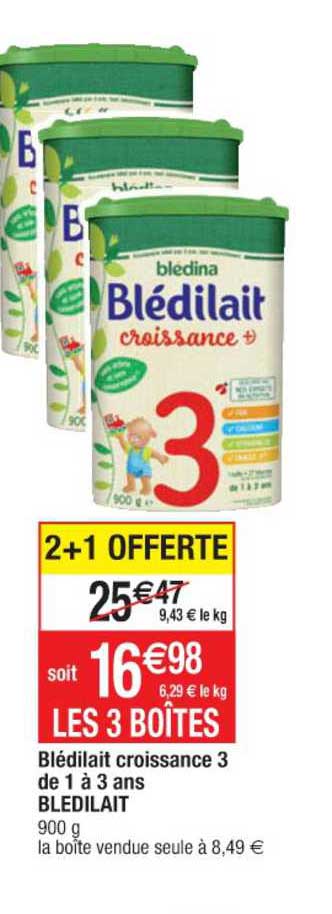blédilait croissance 3 de 1 à 3 ans blédilait