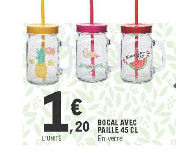 Bocal Avec Paille 45 Cl