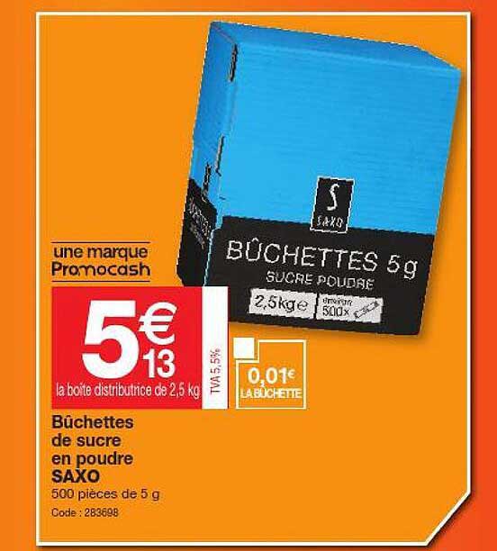 Bûchettes De Sucre En Poudre Saxo
