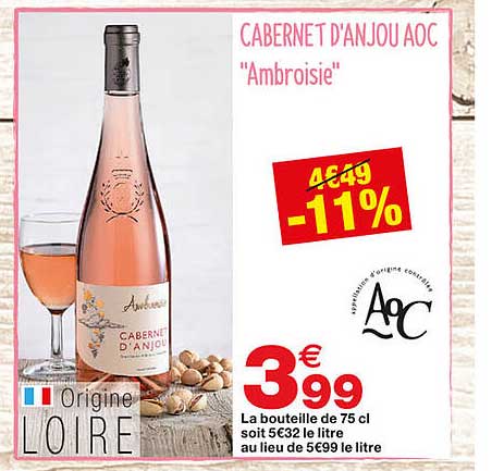 cabernet d'anjou aoc "ambroisie"
