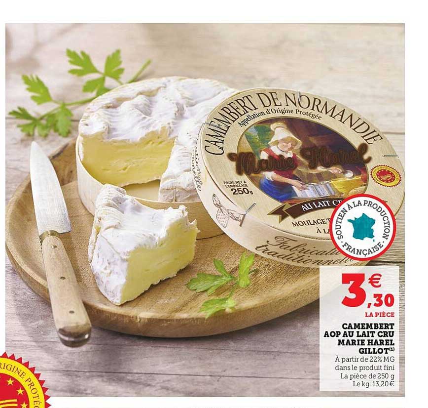 camember aop au lait cru marie harel gillot