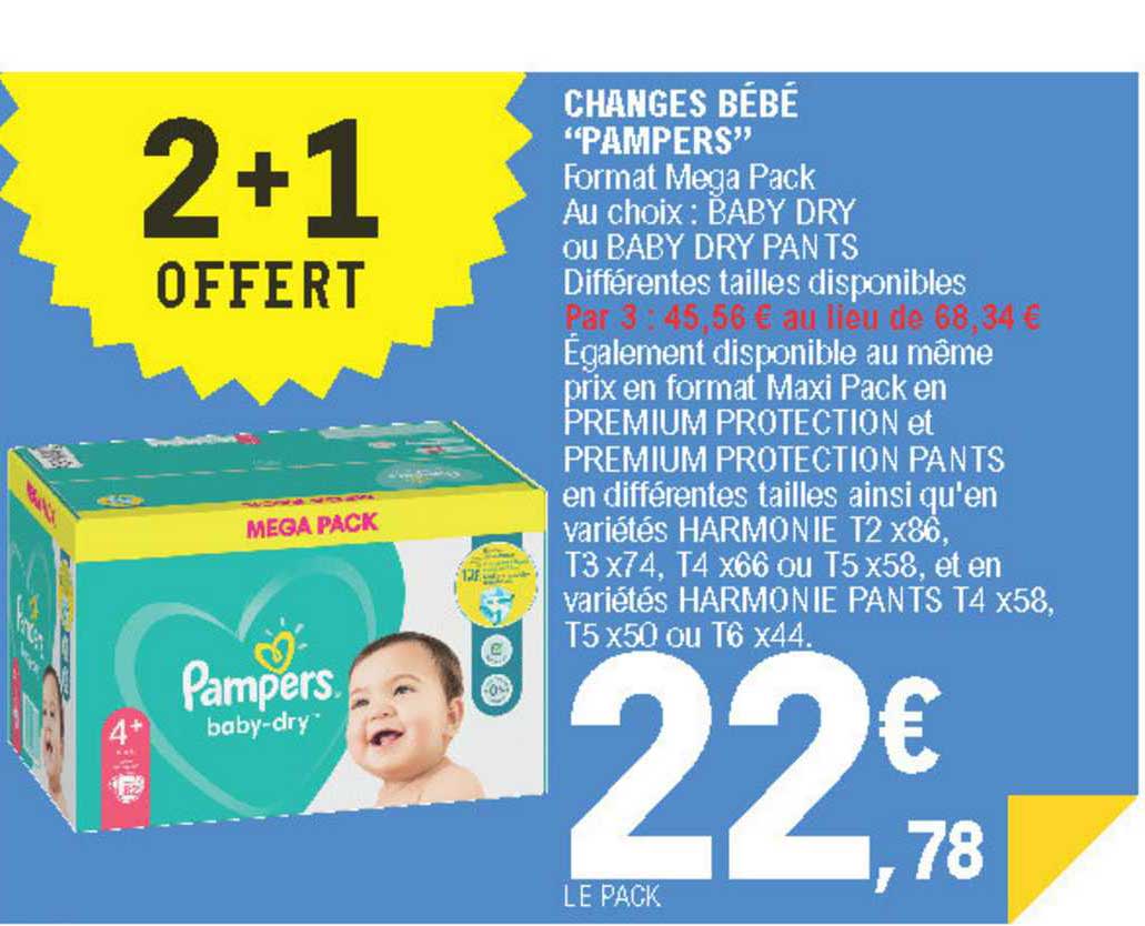 Changes Bébé Pampers 2+1 Offert