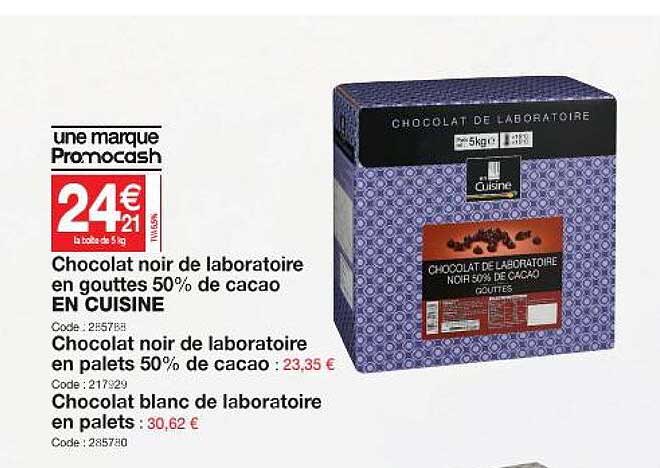 Chocolat Noir De Laboratoire En Gouttes 50% De Cacao