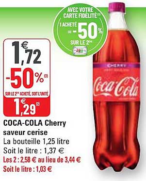 coca-cola cherry saveur cerise