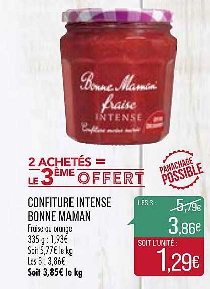 confiture intense bonne maman
