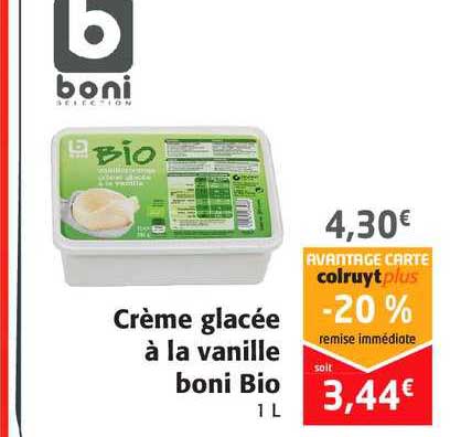 Crème Glacée à La Vanille Boni Bio
