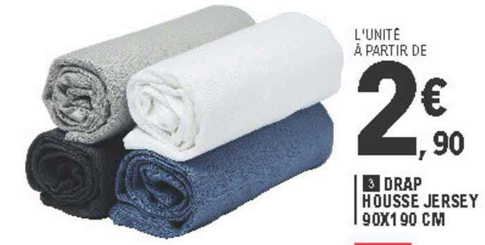 drap housse jersey 90x190 cm