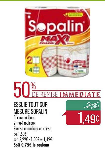 essuie-tout sur mesure sopalin