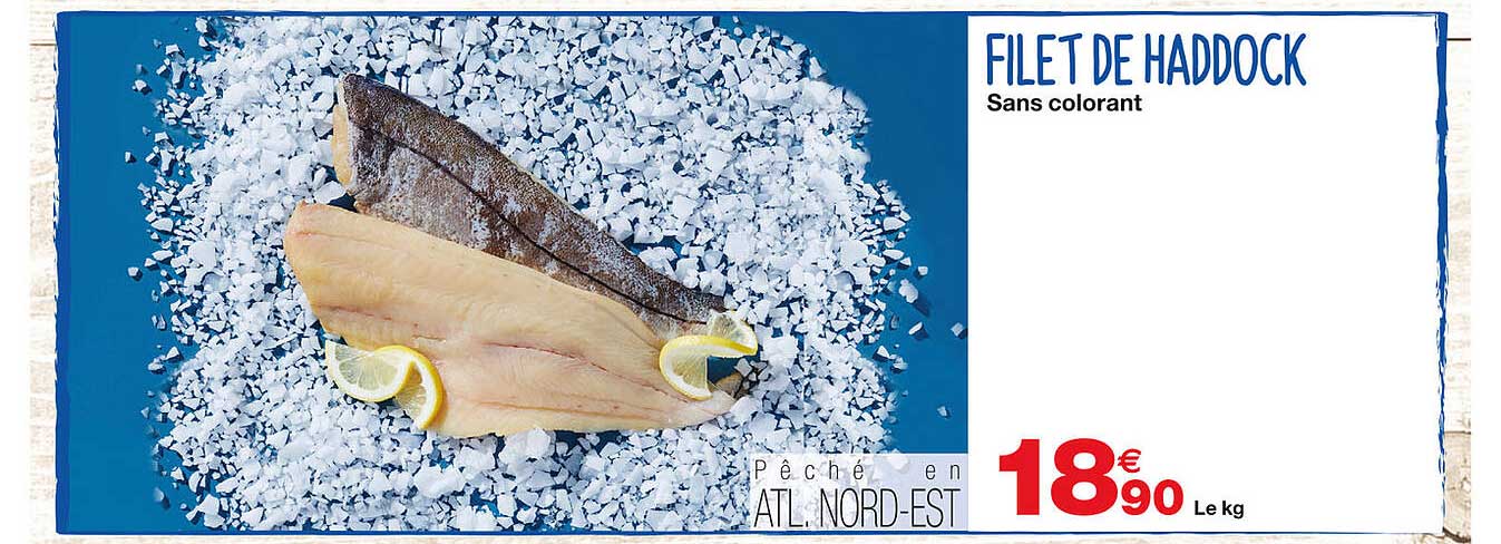 filet de haddock sans colorant