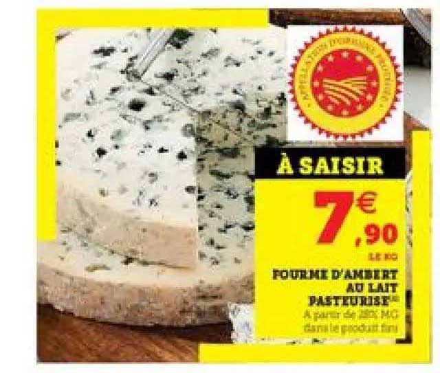 fourme d'ambert au lait pasteurisé