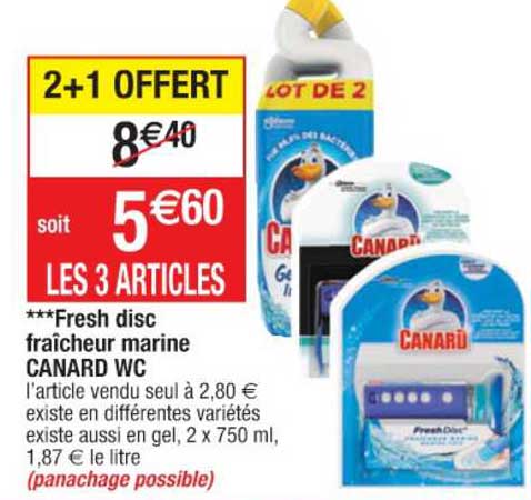 fresh disc fraîcheur marine canard wc