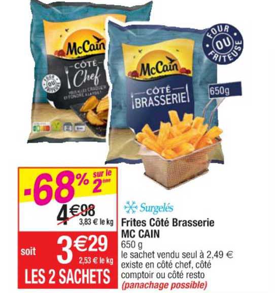 frites côté brasserie mc cain