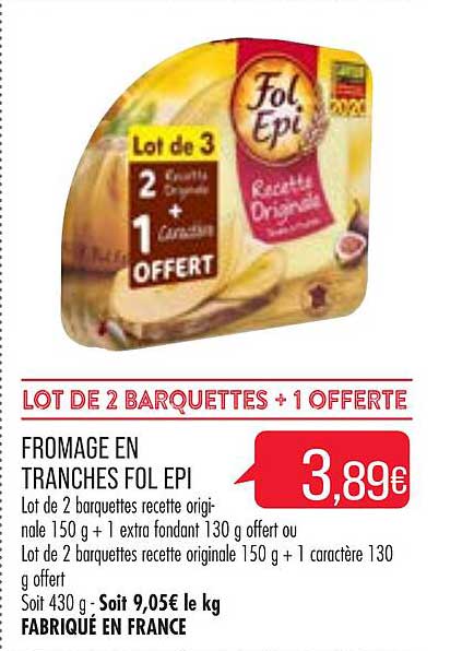 fromage en tranches fol épi