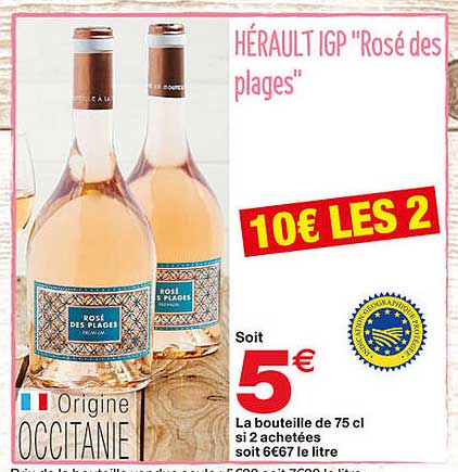 hérault igp "rosé des plages"