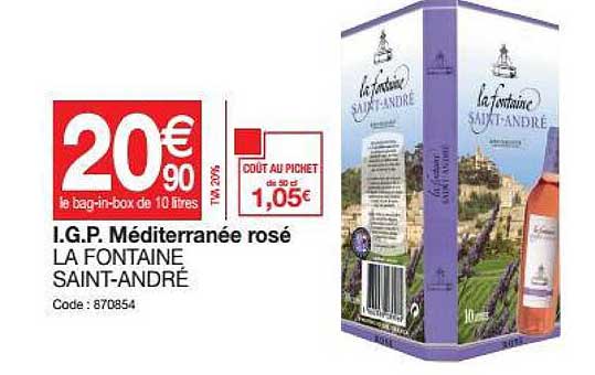 i.g.p. méditerranée rosé la fontaine saint-andré