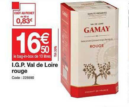 i.g.p. val de loire rouge