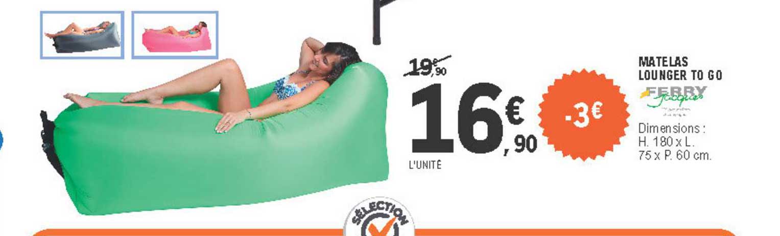 matelas lounger to go