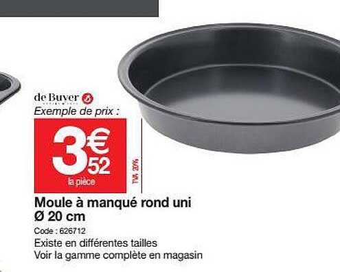 moule à manqué rond uni Ǿ 20 cm