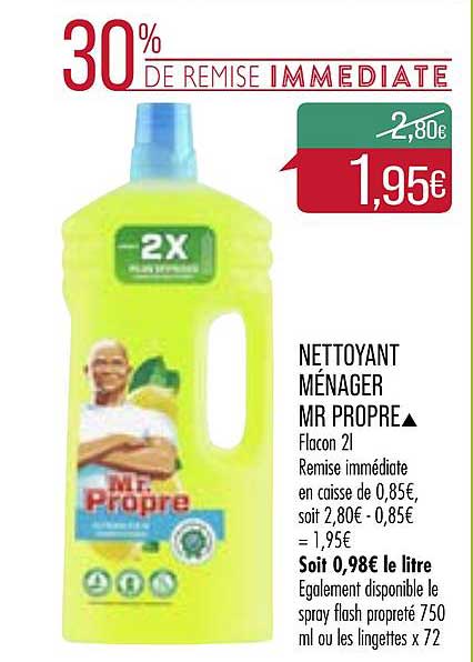 nettoyant ménager mr propre