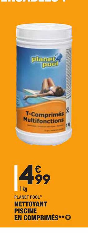 nettoyant piscine en comprimés planet pool
