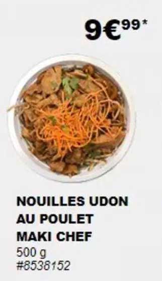nouilles udon au poulet maki chef