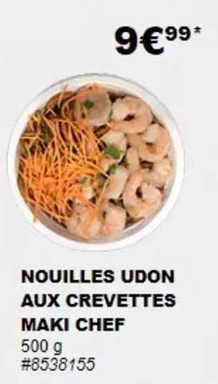 Nouilles Udon Aux Crevettes Maki Chef