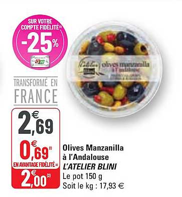 olives manzanilla à l'andalouse l'atelier blini