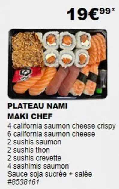 plateau nami maki chef