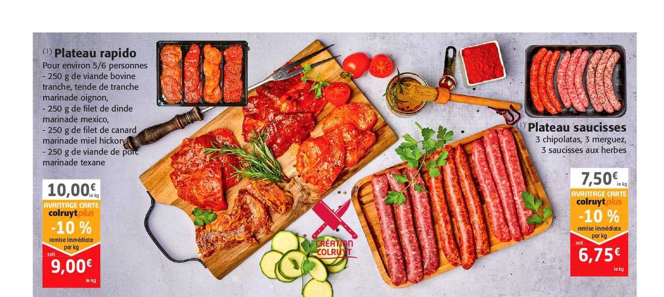 plateau rapido, plateau saucisses