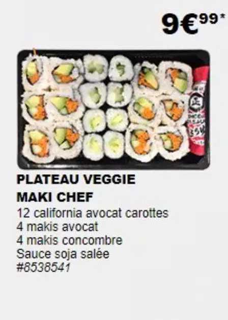 plateau veggie maki chef