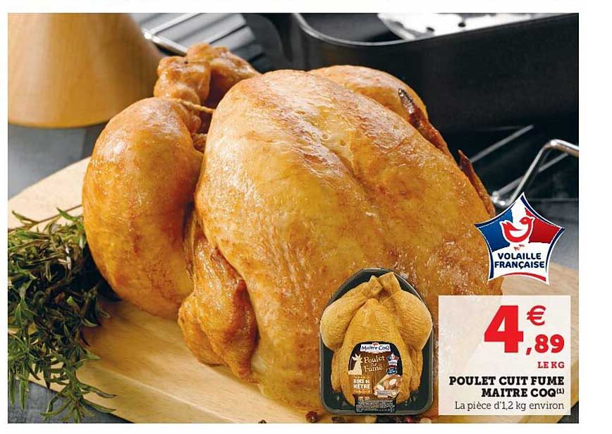 poulet cuit fumé maître coq