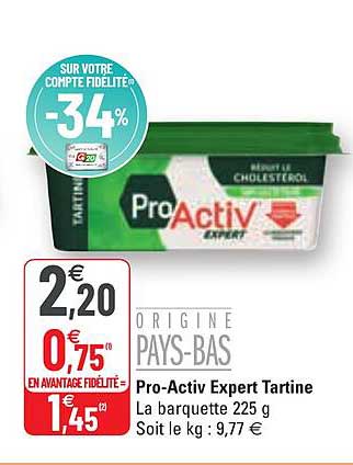 pro-activ expert tartine