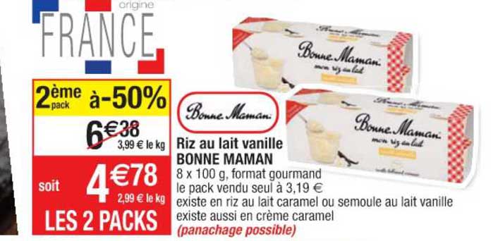 Riz Au Lait Vanille Bonne Maman